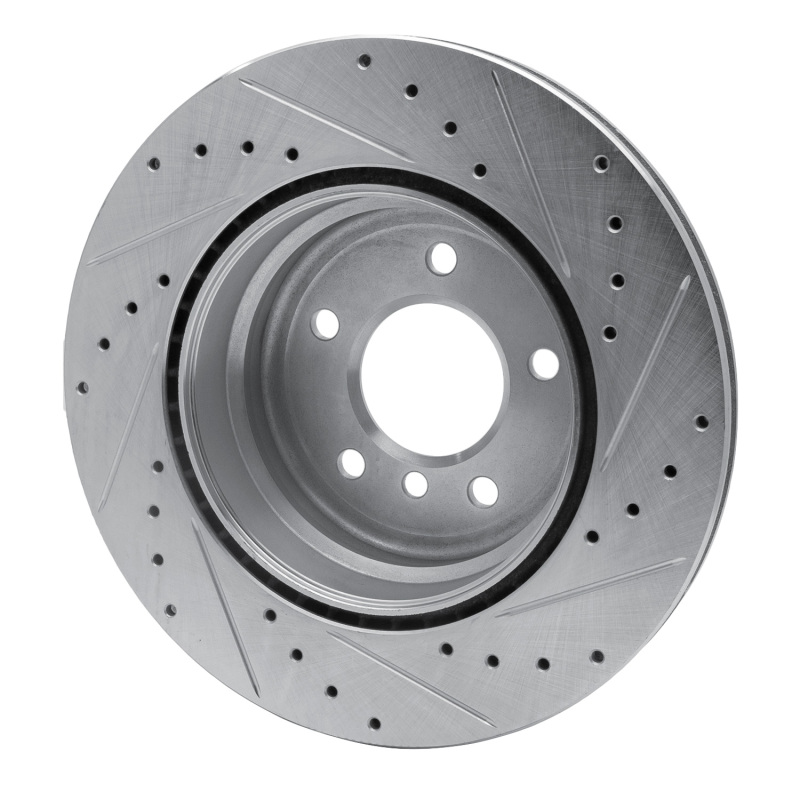 Picture of R1 08-13 BMW 135I Rear Left Drilled & Slotted Silver Brake Rotor