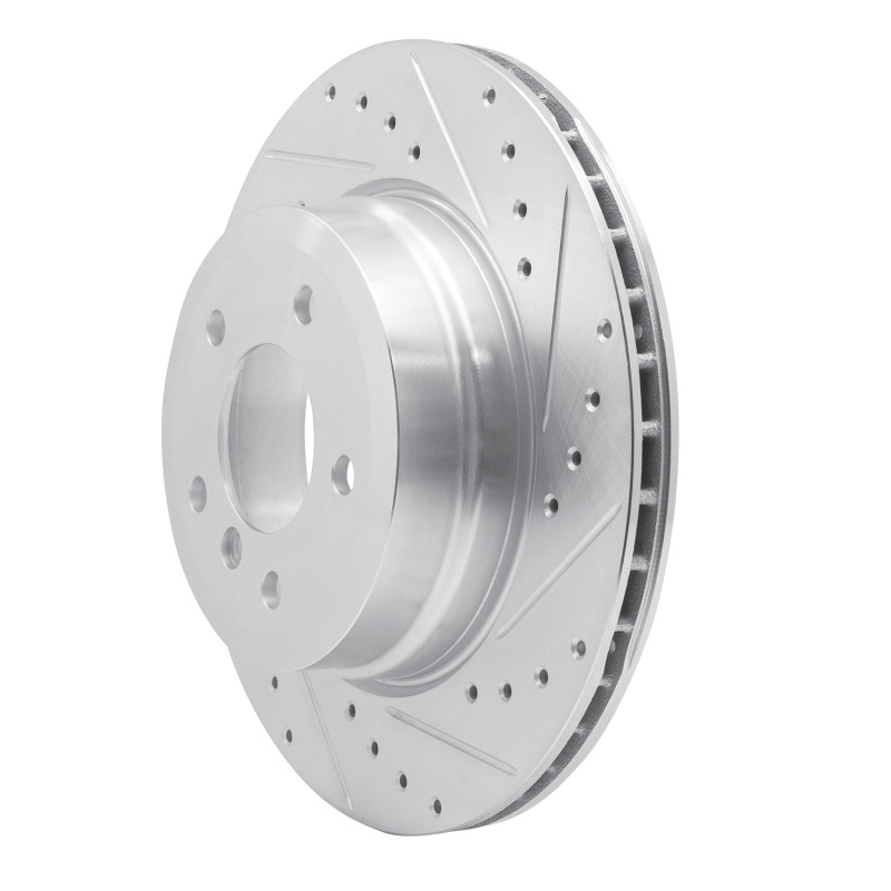 Picture of R1 08-13 BMW 135I Rear Right Drilled & Slotted Silver Brake Rotor