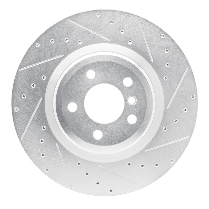 Picture of R1 09-19 BMW ALPINA B7 Rear Right Drilled & Slotted Silver Brake Rotor