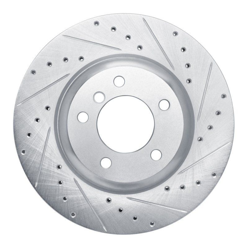Picture of R1 09-16 BMW Z4 Front Right Drilled & Slotted Silver Brake Rotor