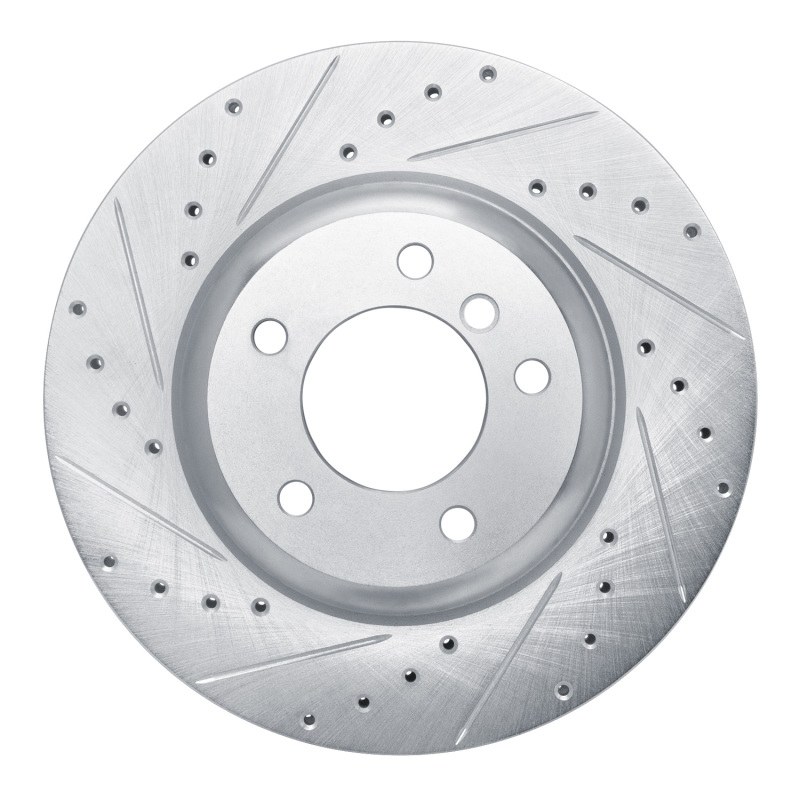 Picture of R1 09-16 BMW Z4 Front Left Drilled & Slotted Silver Brake Rotor