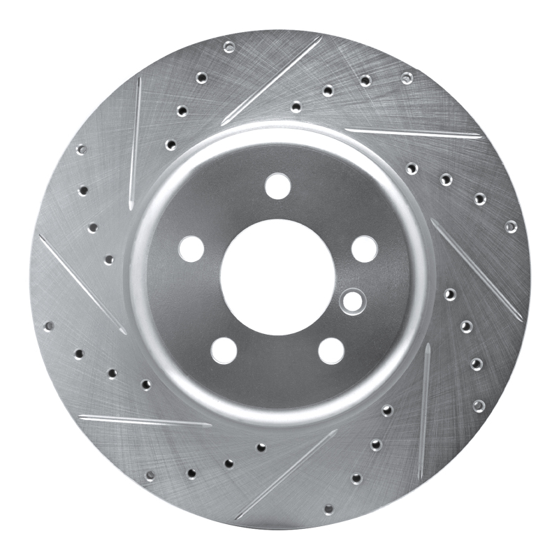 Picture of R1 11-19 BMW 535D xDrive Front Left Drilled & Slotted Silver Brake Rotor