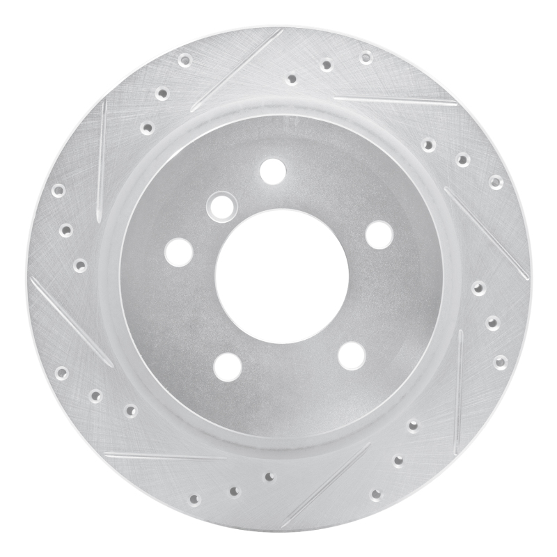 Picture of R1 09-16 BMW Z4 Rear Left Drilled & Slotted Silver Brake Rotor