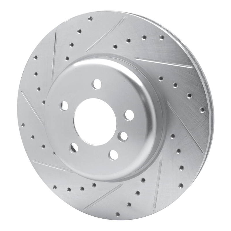 Picture of R1 11-19 BMW 535D xDrive Front Left Drilled & Slotted Silver Brake Rotor
