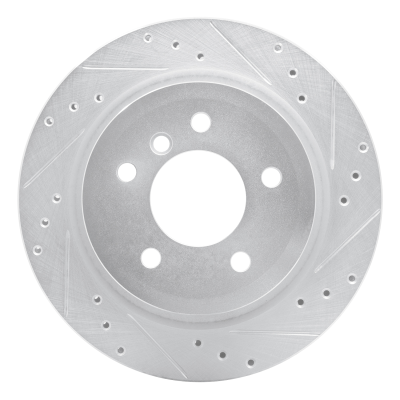 Picture of R1 09-16 BMW Z4 Rear Right Drilled & Slotted Silver Brake Rotor