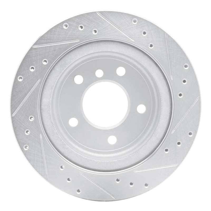 Picture of R1 09-16 BMW Z4 Rear Left Drilled & Slotted Silver Brake Rotor