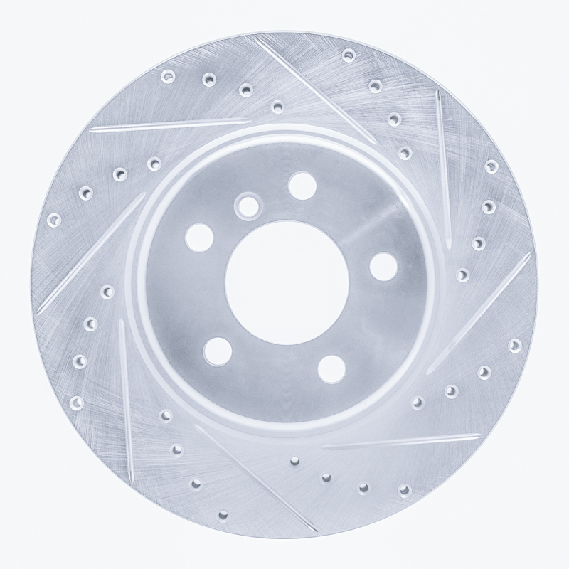 Picture of R1 11-16 BMW 528I Front Right Drilled & Slotted Silver Brake Rotor