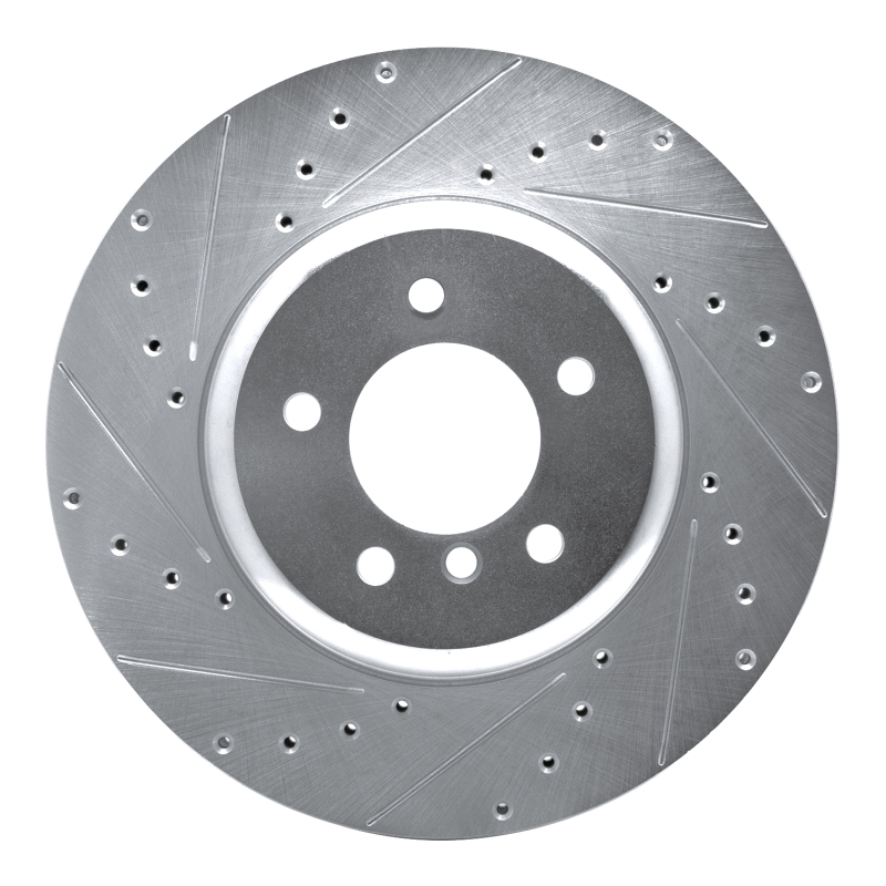 Picture of R1 11-16 BMW Z4 Front Left Drilled & Slotted Silver Brake Rotor