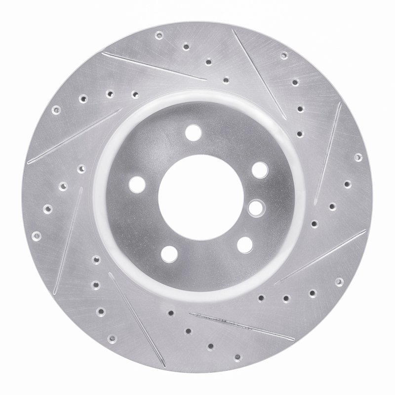 Picture of R1 11-16 BMW Z4 Front Right Drilled & Slotted Silver Brake Rotor
