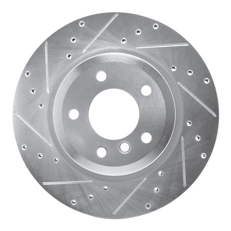 Picture of R1 11-16 BMW Z4 Rear Left Drilled & Slotted Silver Brake Rotor