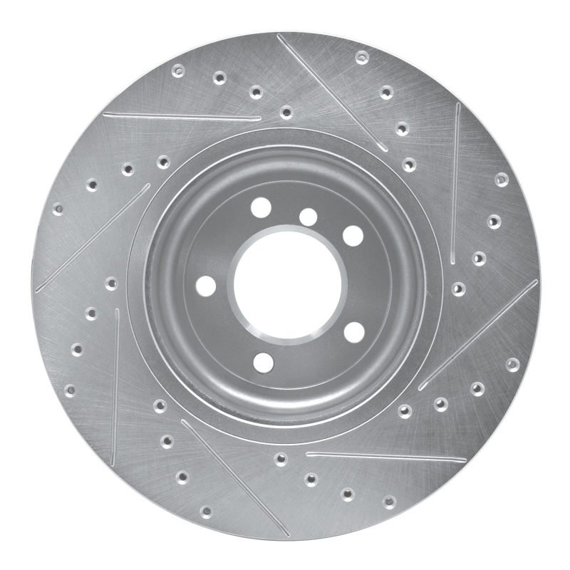 Picture of R1 11-16 BMW Z4 Front Left Drilled & Slotted Silver Brake Rotor