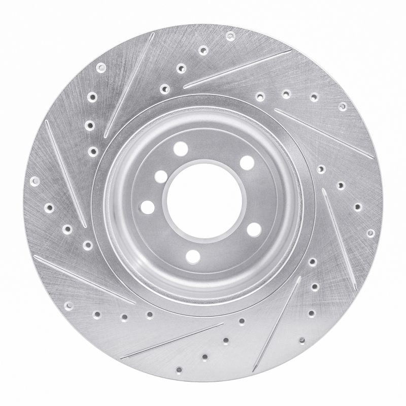 Picture of R1 11-16 BMW Z4 Front Right Drilled & Slotted Silver Brake Rotor