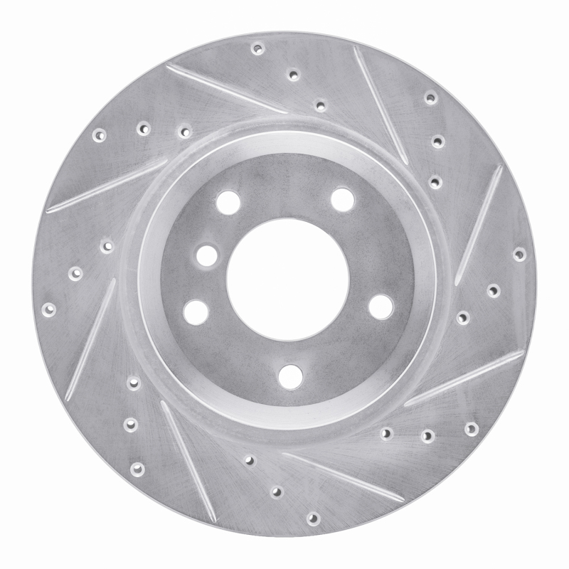 Picture of R1 11-16 BMW Z4 Rear Right Drilled & Slotted Silver Brake Rotor