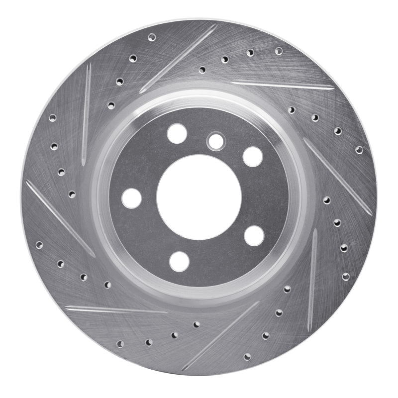 Picture of R1 12-20 BMW 340I Rear Left Drilled & Slotted Silver Brake Rotor