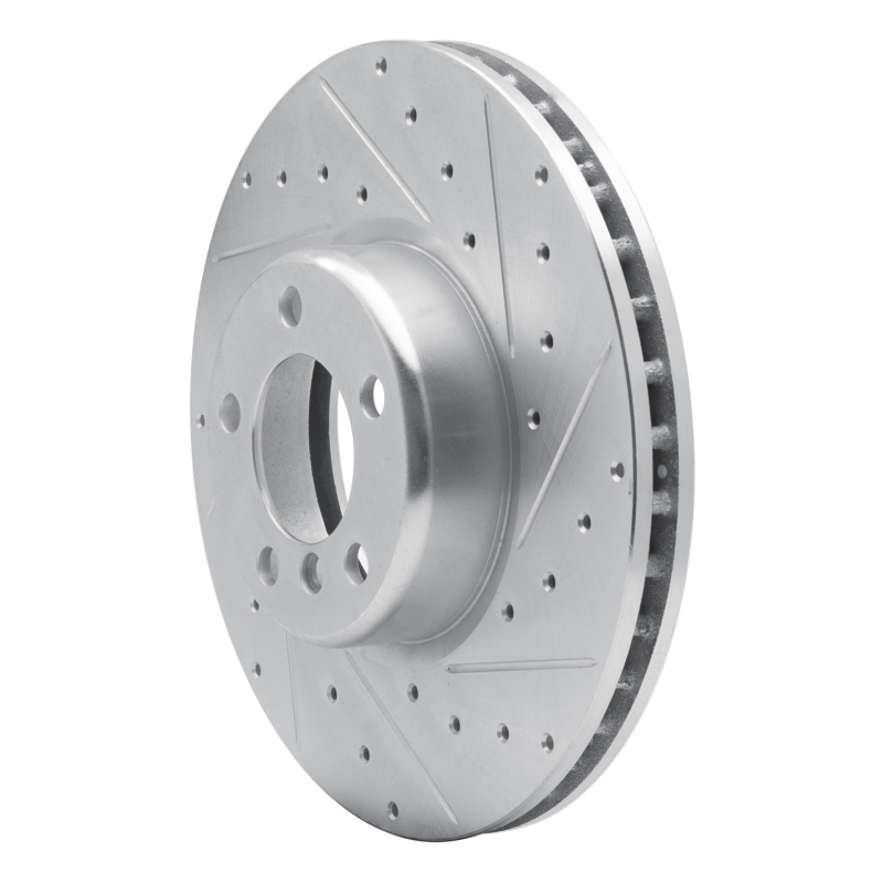 Picture of R1 12-21 BMW 340I xDrive Front Right Drilled & Slotted Silver Brake Rotor