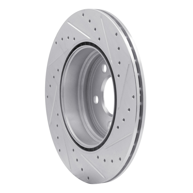 Picture of R1 12-20 BMW 340I Rear Left Drilled & Slotted Silver Brake Rotor