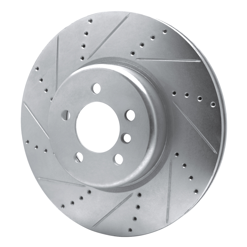 Picture of R1 13-20 BMW 340I Front Left Drilled & Slotted Silver Brake Rotor