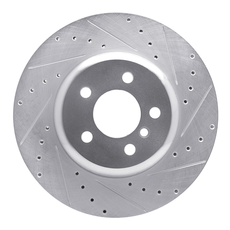 Picture of R1 13-21 BMW 230I xDrive Rear Right Drilled & Slotted Silver Brake Rotor