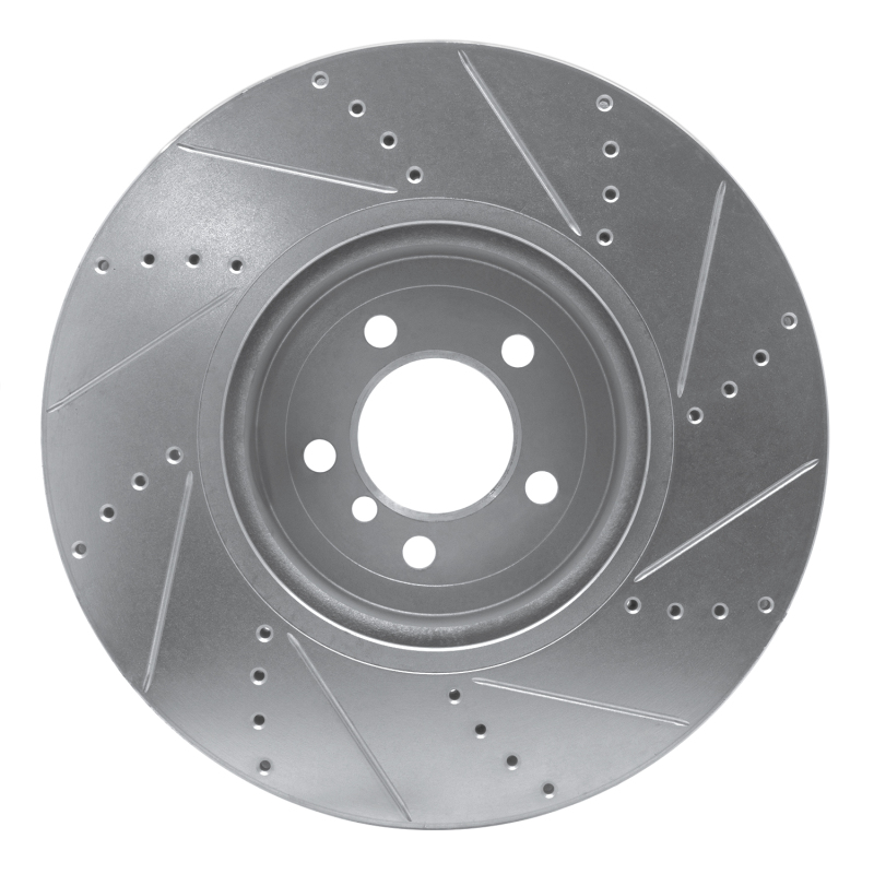 Picture of R1 13-20 BMW 340I Front Left Drilled & Slotted Silver Brake Rotor