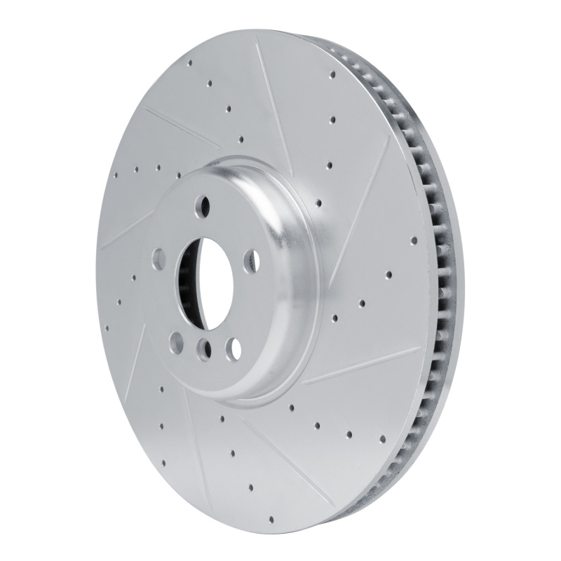 Picture of R1 16-25 BMW 840i Right Front Drilled & Slotted Silver Brake Rotor