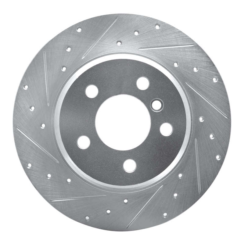 Picture of R1 00-06 BMW X5 Front Left Drilled & Slotted Silver Brake Rotor