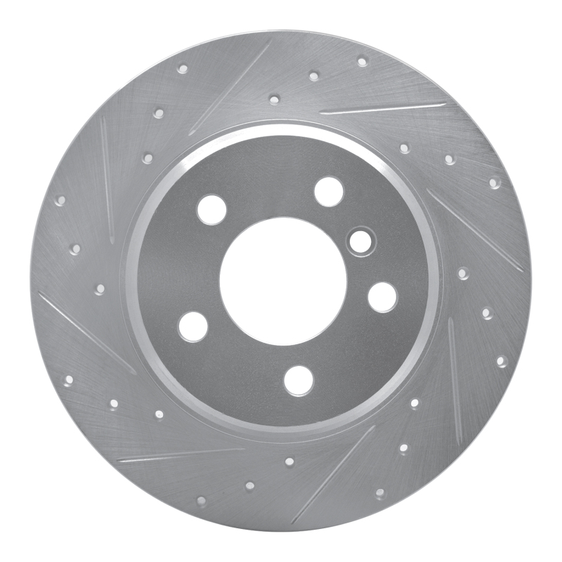 Picture of R1 00-06 BMW X5 Rear Left Drilled & Slotted Silver Brake Rotor