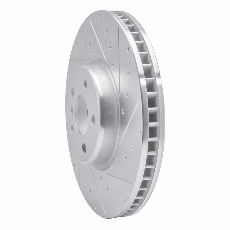 Picture of R1 16-25 BMW i4 Right Front Drilled & Slotted Silver Brake Rotor