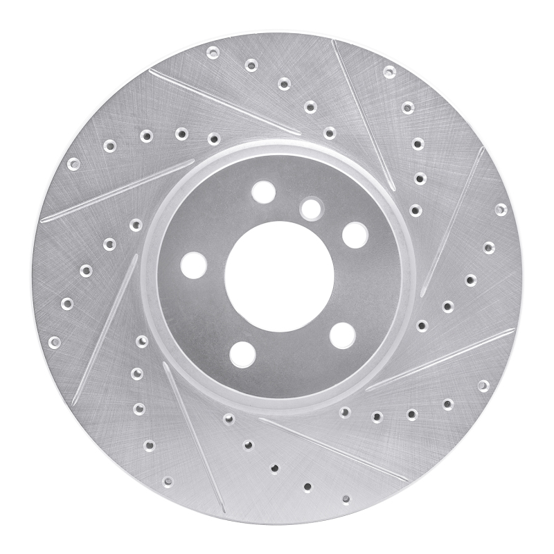 Picture of R1 02-06 BMW X5 Front Right Drilled & Slotted Silver Brake Rotor