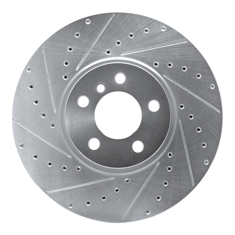 Picture of R1 02-06 BMW X5 Front Left Drilled & Slotted Silver Brake Rotor