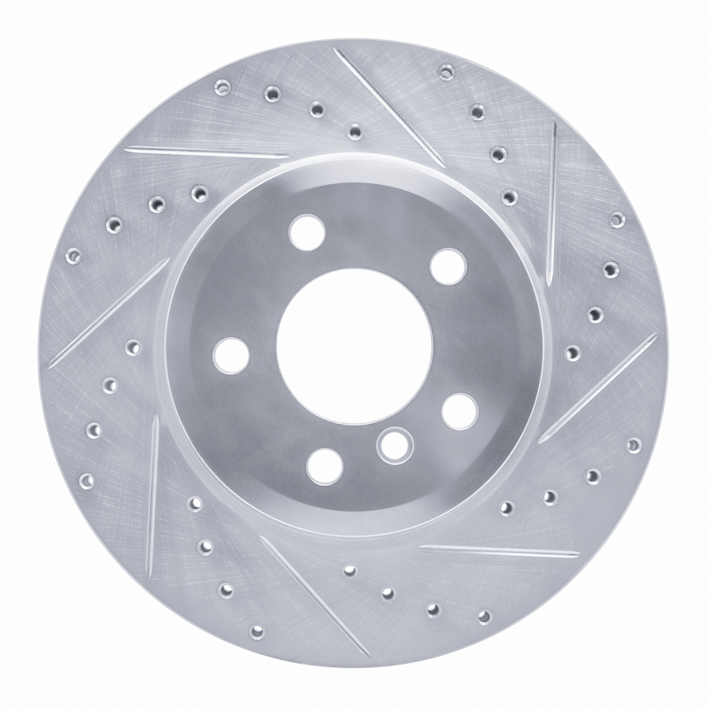 Picture of R1 04-10 BMW X3 Front Right Drilled & Slotted Silver Brake Rotor