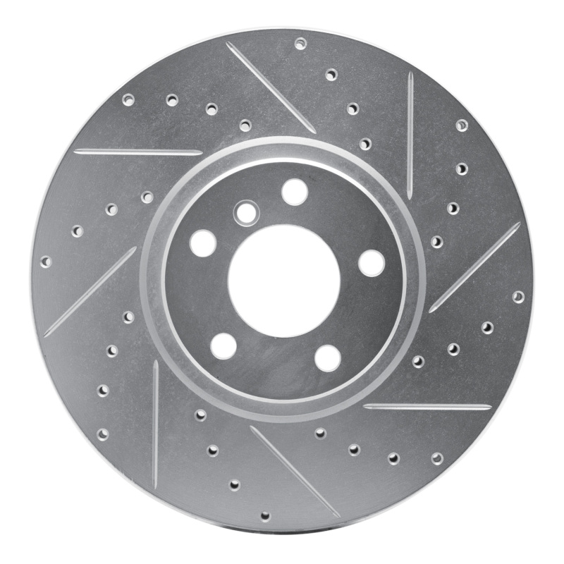 Picture of R1 07-18 BMW X5 Front Right Drilled & Slotted Silver Brake Rotor