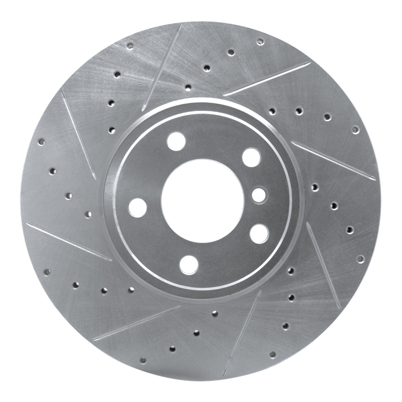 Picture of R1 07-18 BMW X5 Front Left Drilled & Slotted Silver Brake Rotor