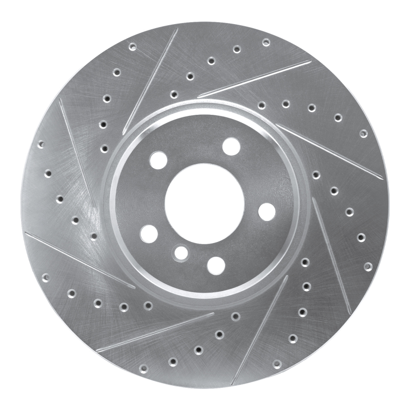 Picture of R1 08-19 BMW X6 Front Left Drilled & Slotted Silver Brake Rotor
