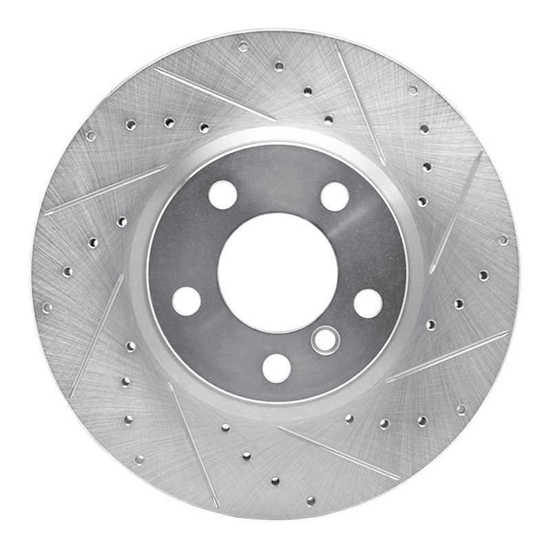 Picture of R1 11-18 BMW X4 Front Right Drilled & Slotted Silver Brake Rotor