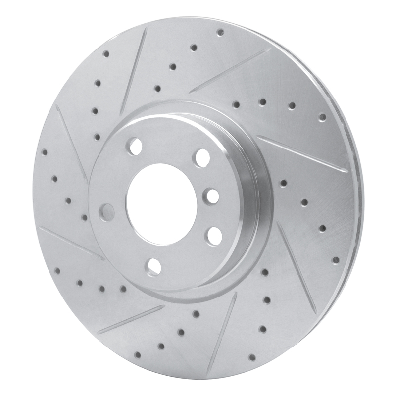 Picture of R1 07-18 BMW X5 Front Left Drilled & Slotted Silver Brake Rotor