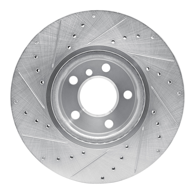 Picture of R1 11-18 BMW X4 Front Right Drilled & Slotted Silver Brake Rotor