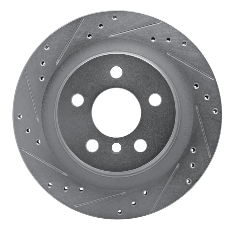 Picture of R1 16-26 BMW 228I Gran Coupe Rear Left Drilled & Slotted Silver Brake Rotor
