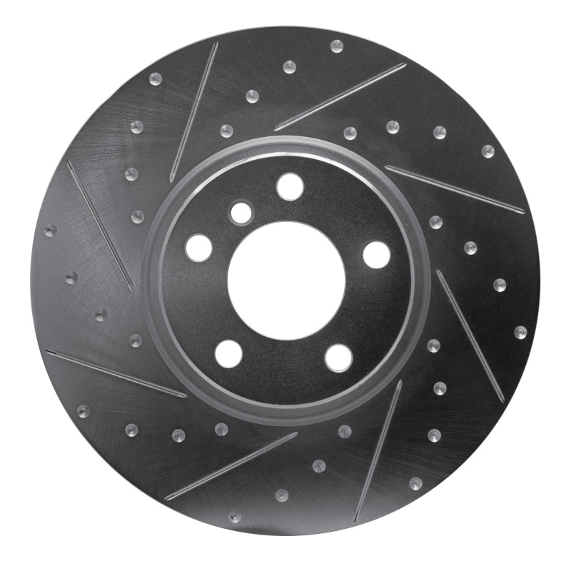 Picture of R1 16-18 BMW X4 Right Front Drilled & Slotted Silver Brake Rotor