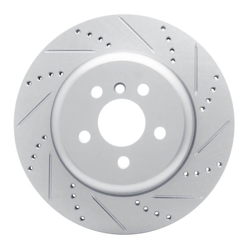 Picture of R1 17-25 BMW 330I Left Rear Drilled & Slotted Silver Brake Rotor