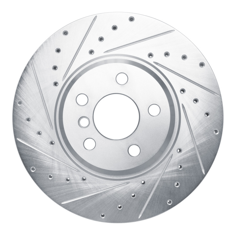 Picture of R1 18-25 BMW Z4 Front Left Drilled & Slotted Silver Brake Rotor
