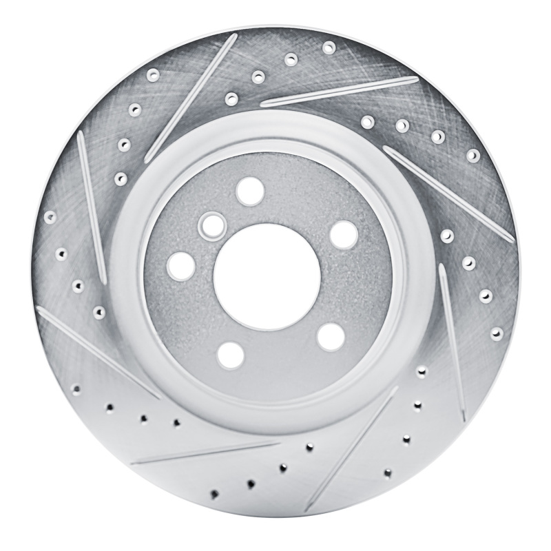 Picture of R1 19-24 BMW M235I xDrive Gran Coupe Rear Left Drilled & Slotted Silver Brake Rotor