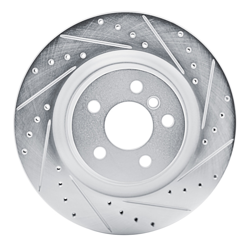 Picture of R1 19-24 BMW X2 Rear Right Drilled & Slotted Silver Brake Rotor