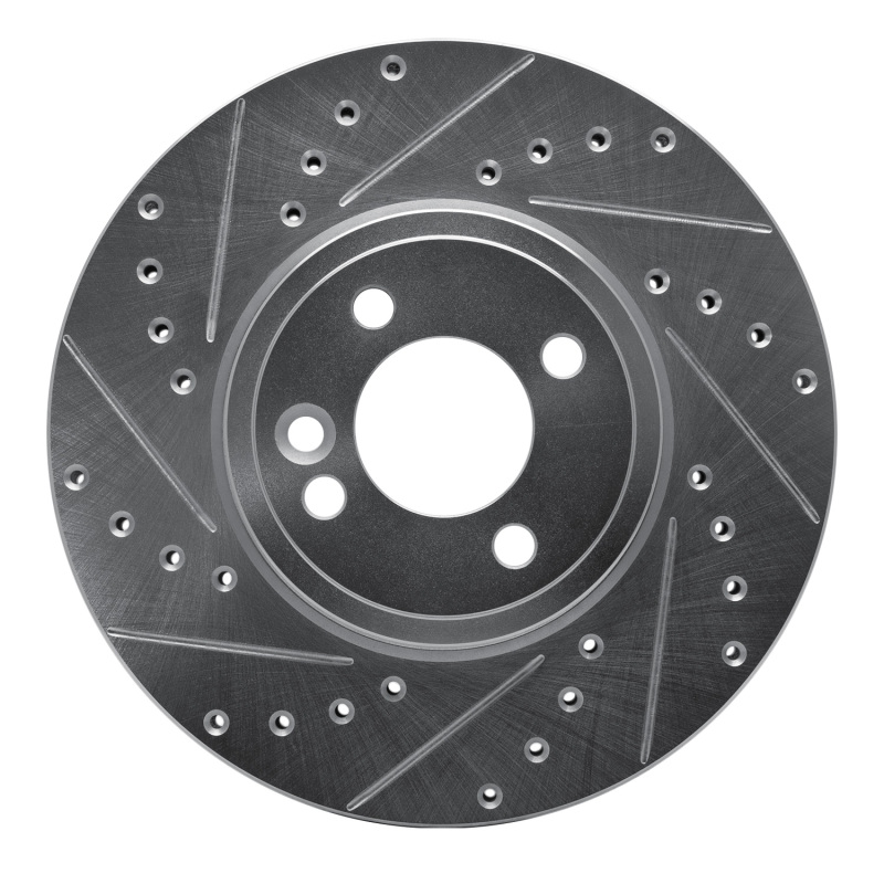 Picture of R1 02-06 Mini Cooper (Excl Clubman) Front Left Drilled & Slotted Silver Brake Rotor