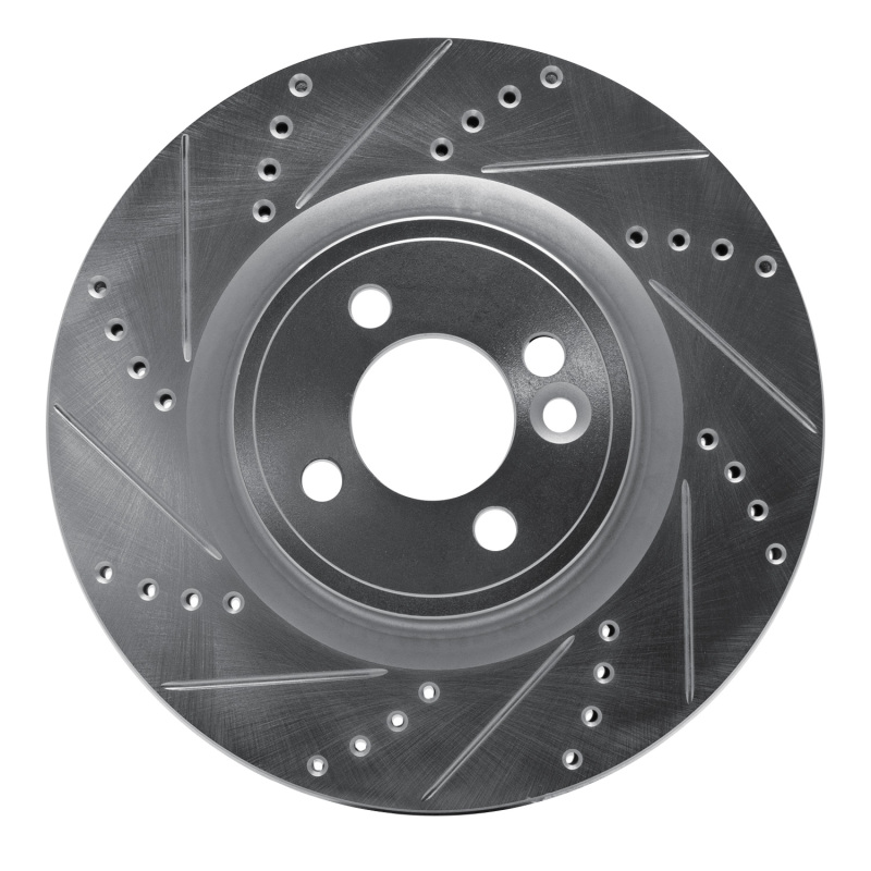 Picture of R1 09-14 Mini Cooper (Excl Clubman) Front Left Drilled & Slotted Silver Brake Rotor