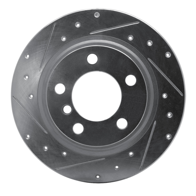 Picture of R1 13-16 Mini Cooper Countryman Rear Left Drilled & Slotted Silver Brake Rotor