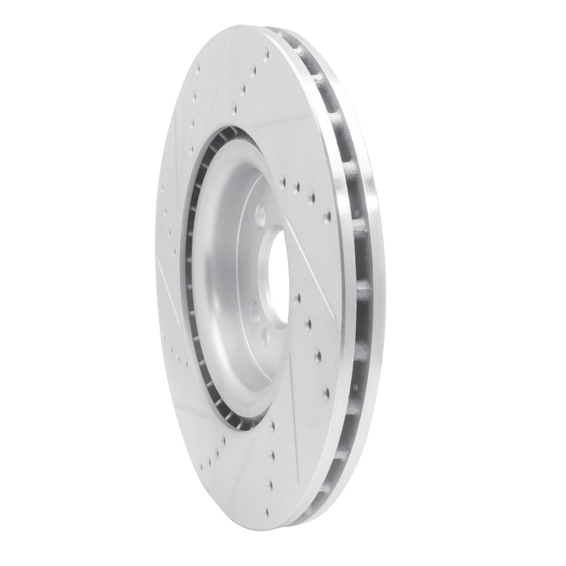 Picture of R1 13-13 Mini Cooper (Excl Clubman) Front Right Drilled & Slotted Silver Brake Rotor