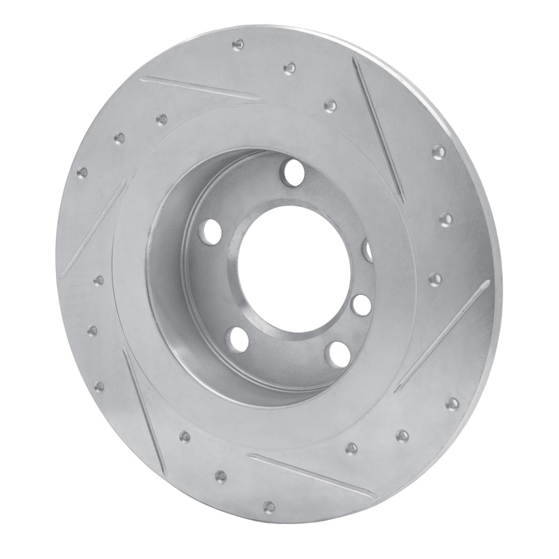 Picture of R1 13-16 Mini Cooper Countryman Rear Left Drilled & Slotted Silver Brake Rotor