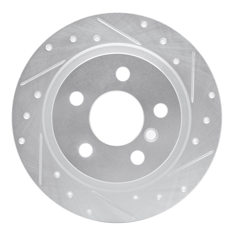 Picture of R1 14-25 BMW 220i (Mexico) Rear Right Drilled & Slotted Silver Brake Rotor