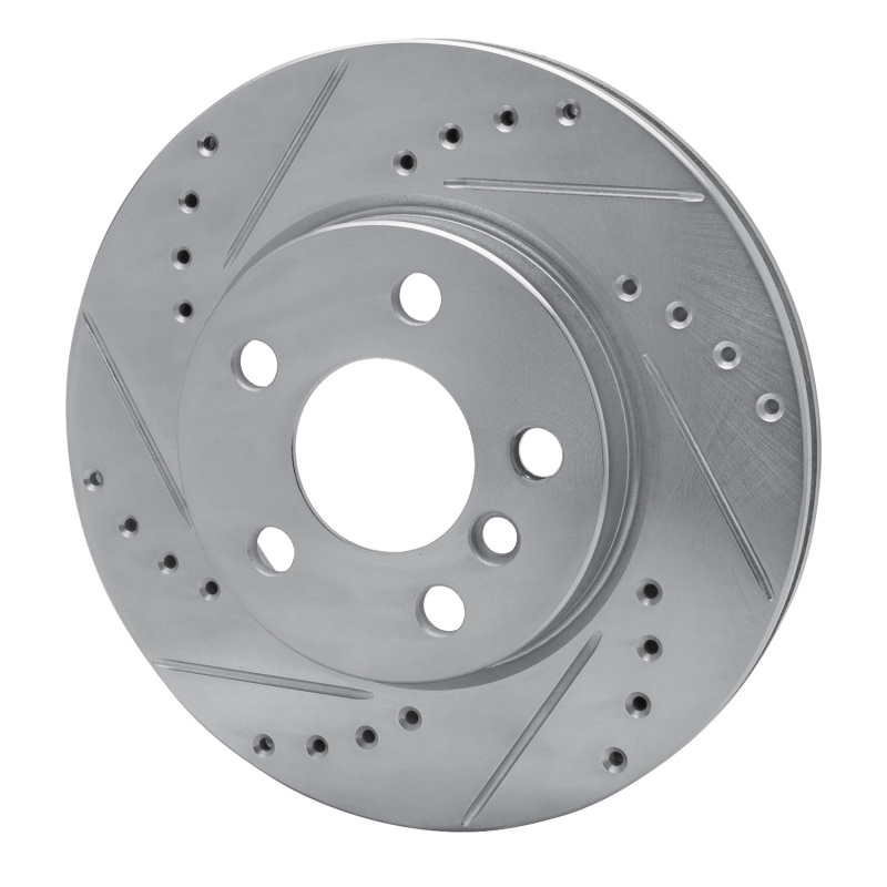 Picture of R1 14-24 Mini Cooper (Excl Clubman) Front Left Drilled & Slotted Silver Brake Rotor