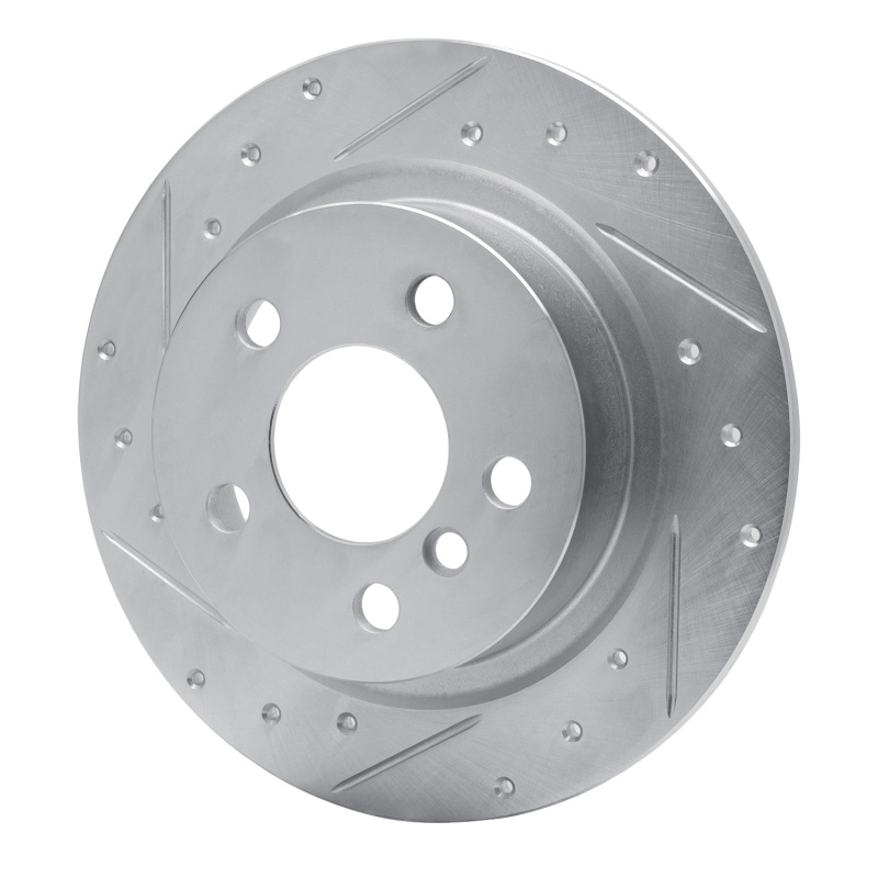 Picture of R1 14-25 BMW i3 Rear Left Drilled & Slotted Silver Brake Rotor